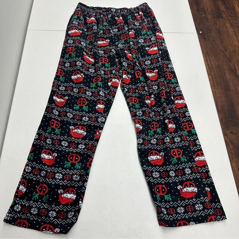 Aeropostale / Marvel Deadpool Red and Black Christmas Pajama Bottoms